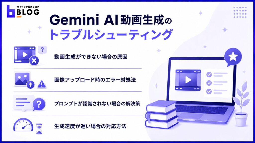 Gemini AI動画生成のトラブルシューティング