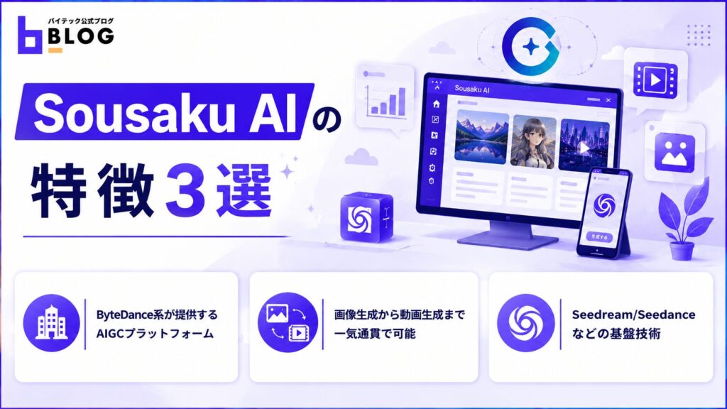 Sousaku AIの特徴3選