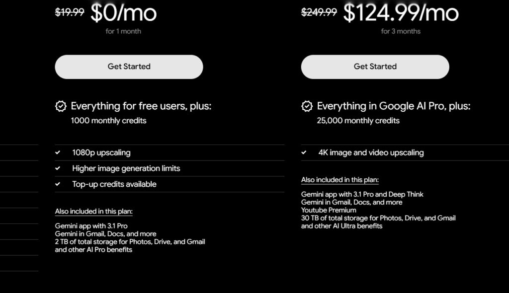 Google Flow 料金プラン