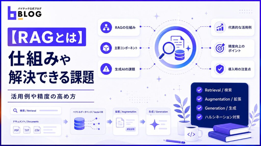 【RAGとは】仕組みや解決できる課題、活用例や精度の高め方