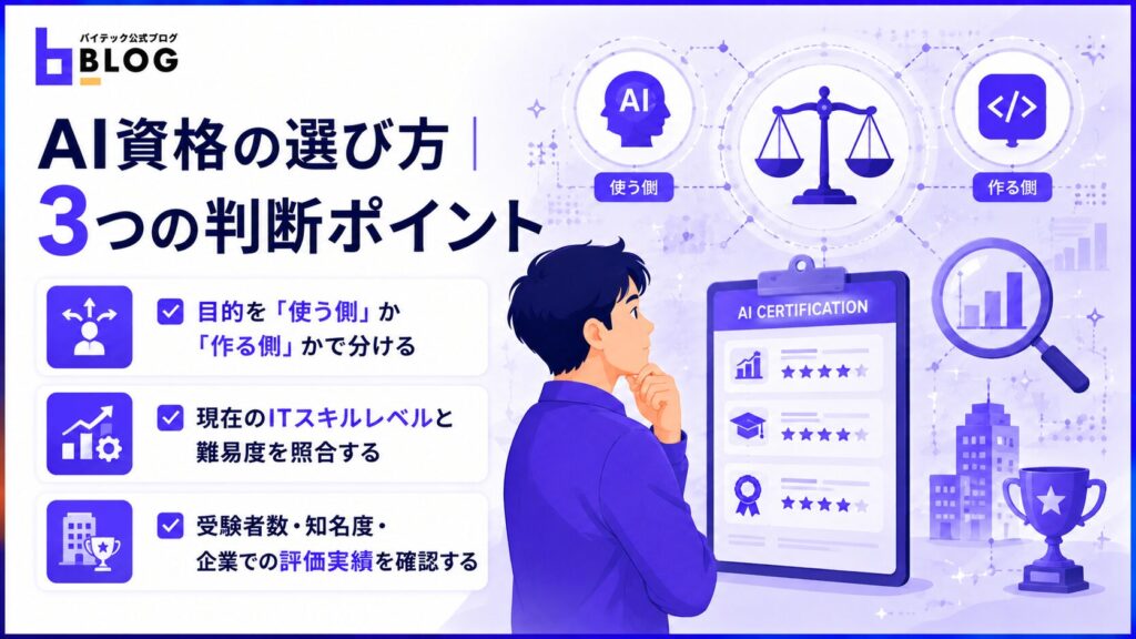 AI資格の選び方｜3つの判断ポイント