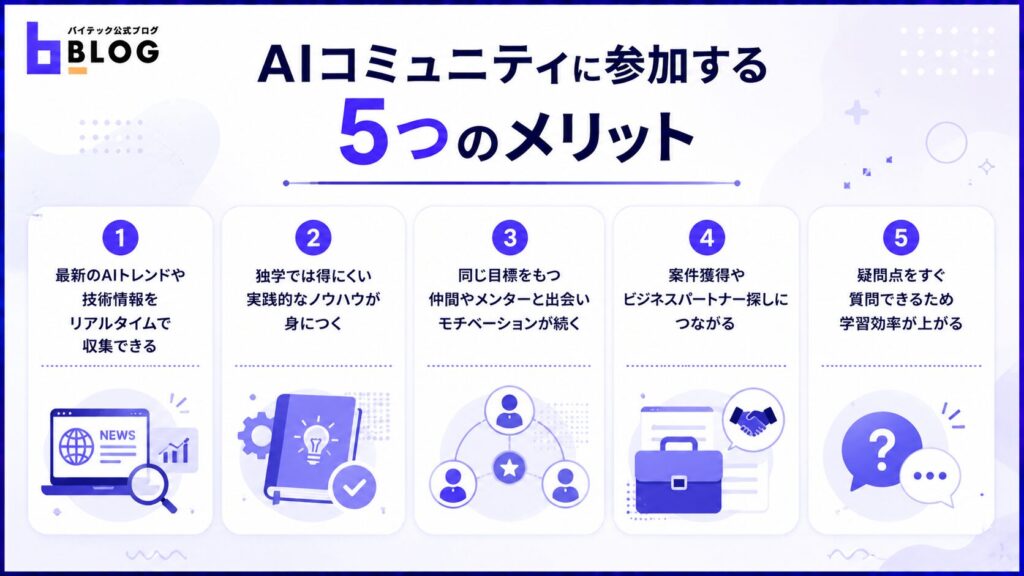 AIコミュニティに参加する5つのメリット