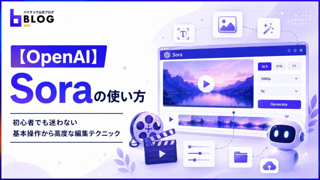 【OpenAI】Soraの使い方｜初心者でも迷わない基本操作から高度な編集テクニック