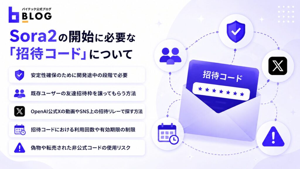 Sora2の開始に必要な「招待コード」について