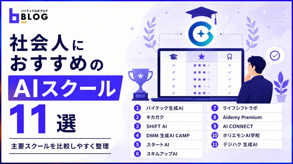 会人におすすめのAIスクール11選