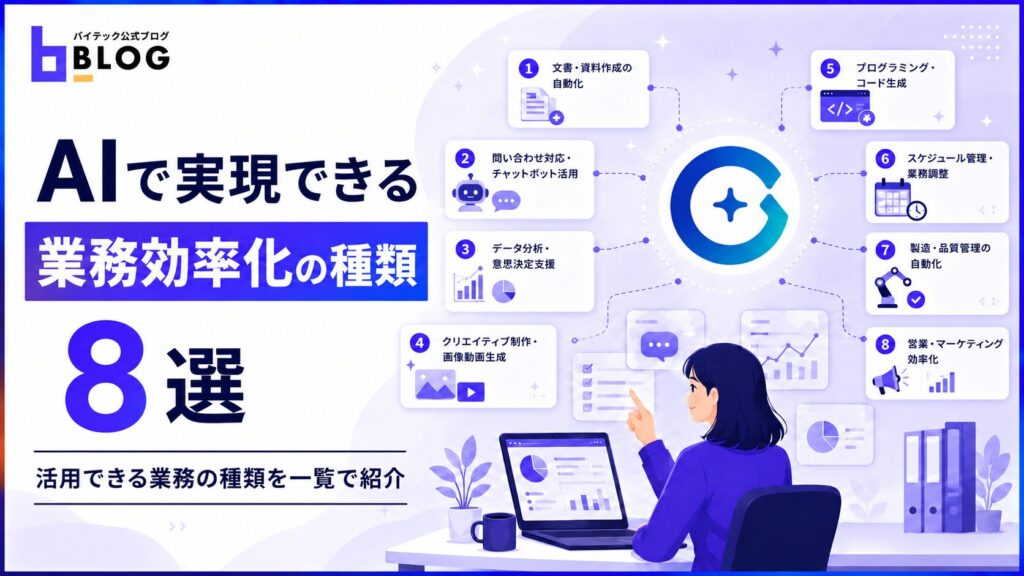 AIで実現できる業務効率化の種類8選